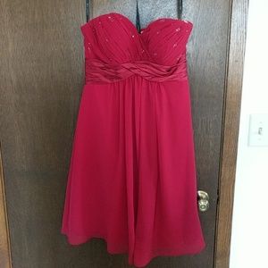 Bill Levkoff Strapless Sweetheart Bridesmaid Dress